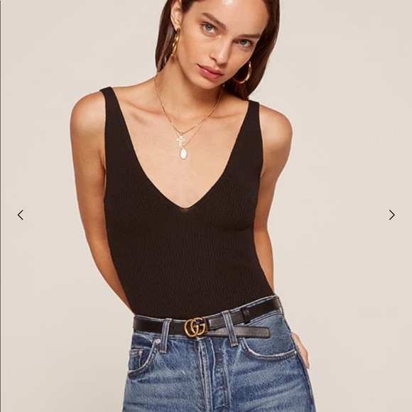 Reformation Tops - Reformation Marella Ribbed Bodysuit